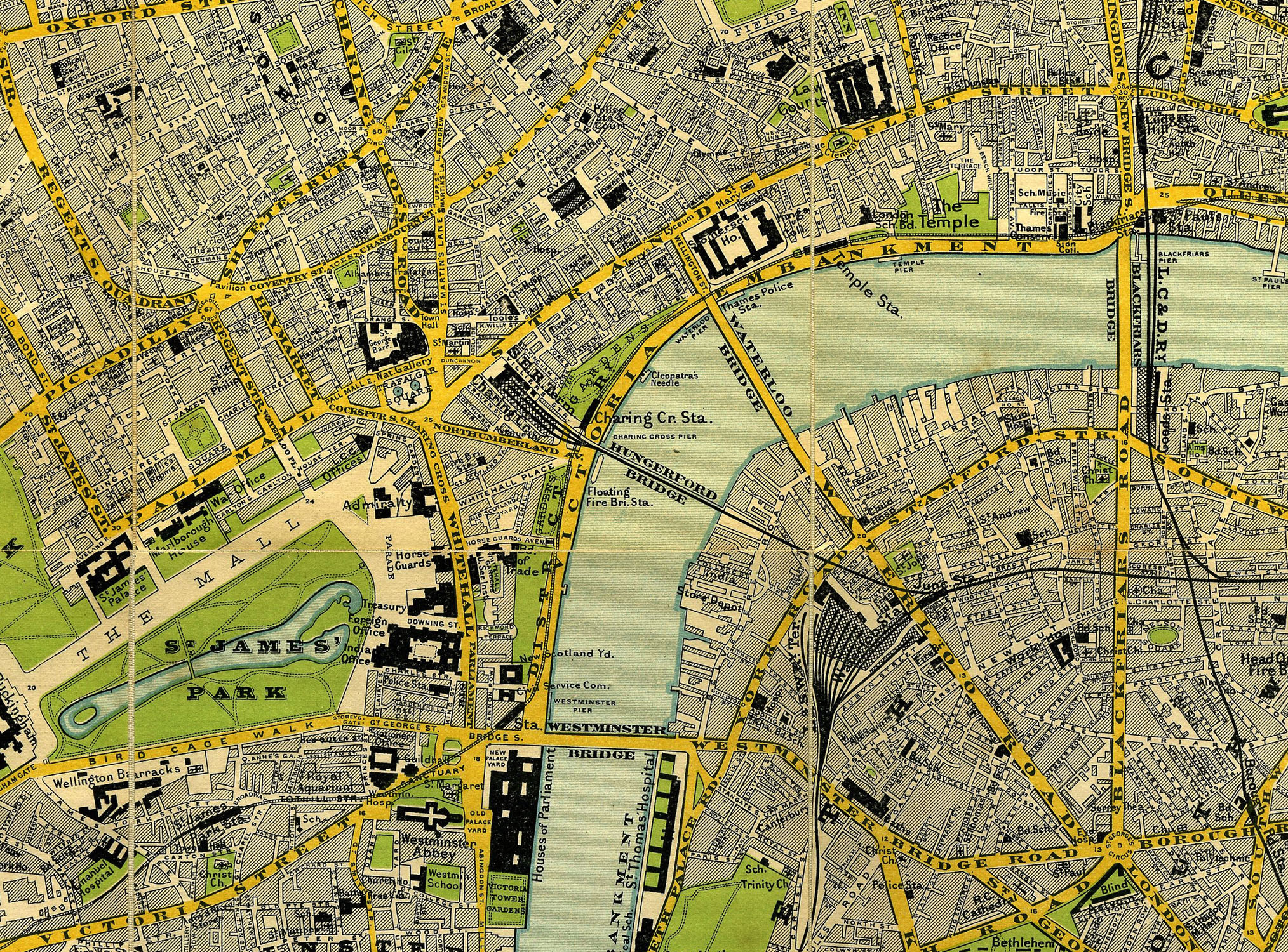 Stanfords Map Of Central London 1897 Majesty Maps And Prints