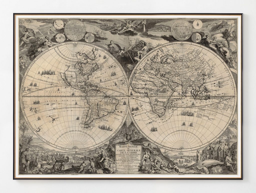 Mappe Monde 1694, Carte Generale De La Terre, Majesty Maps and Prints