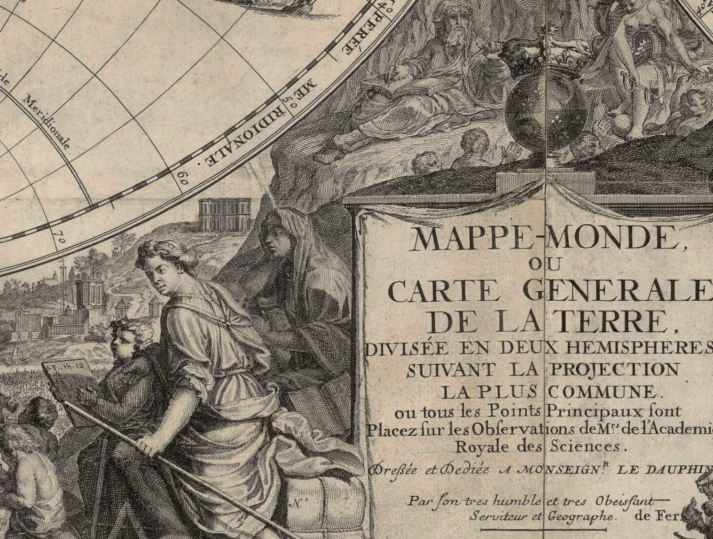 Mappe Monde 1694, Carte Generale De La Terre, Deux Hemispheres, Majesty Maps and Prints