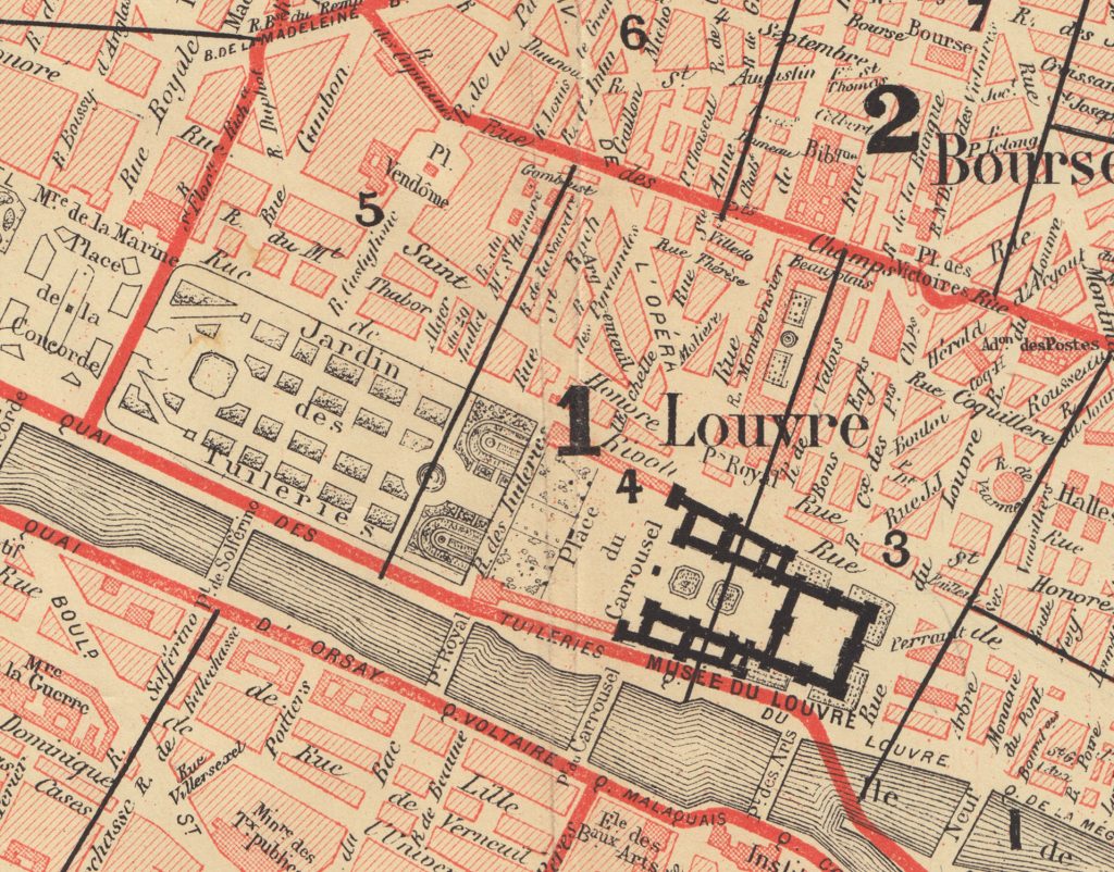 Magasins du Bon Marche, Maison Aristide Boucicaut, Paris. Imp. Chaix. 20, Rue Bergere. Paris , Louvre and Tuileries