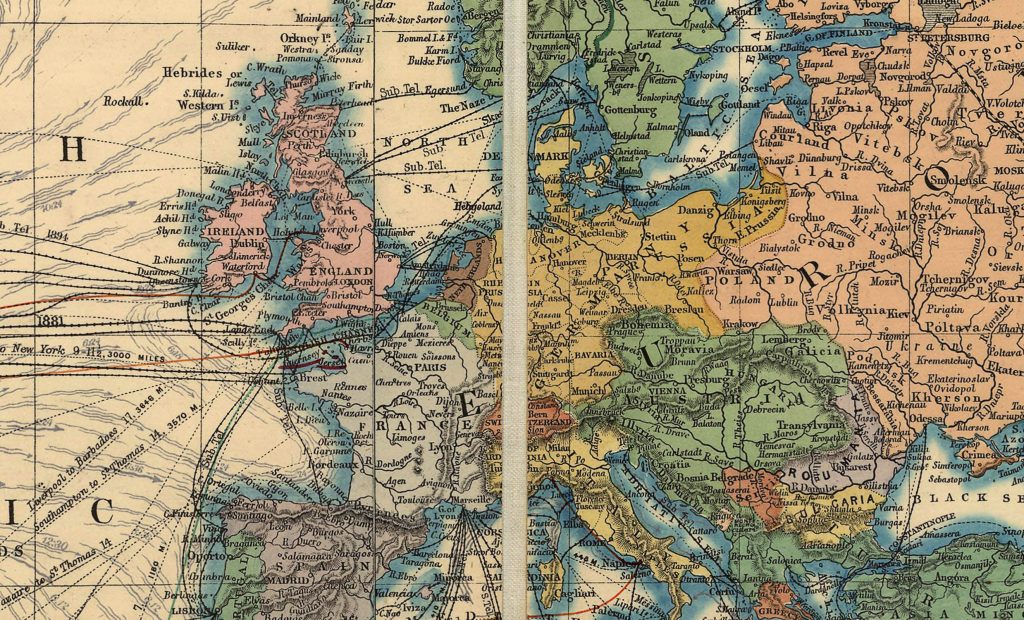 Stanfords World Map 1900, Europe, Majesty Maps and Prints